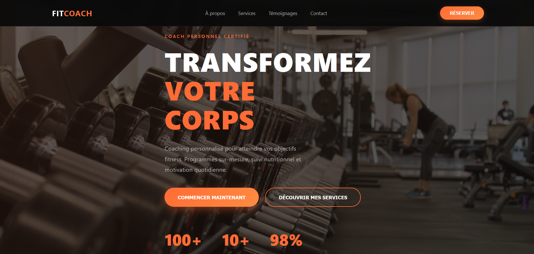 FitCoach - Site Coach Sportif Personnel